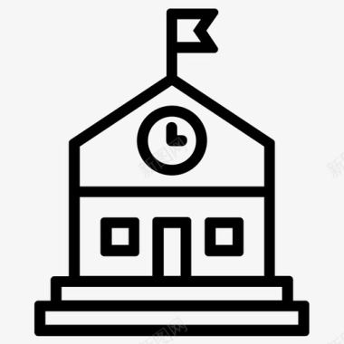 公共交通标识学院学校神学院图标