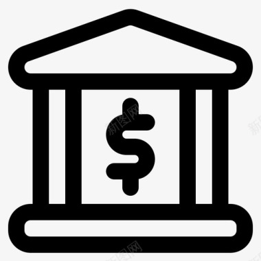 金融和商业方面的观点银行商业货币图标