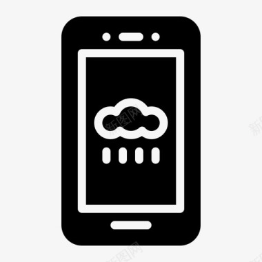 手机见面图标天气应用程序天气预报智能手机图标