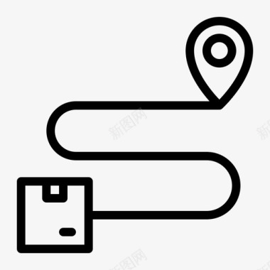 中秋节包装素材路线位置物流图标