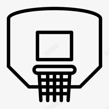 篮球icon篮圈篮板篮球图标
