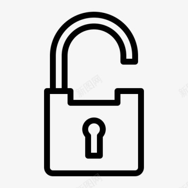 公共标识安全解锁进入挂锁图标
