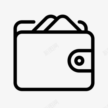 公共交通标识钱包现金金融图标