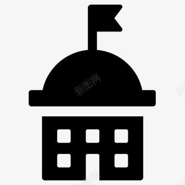 矢量标志政府国会政府大楼图标