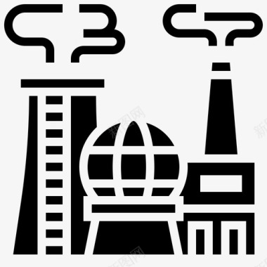 行业标志污染行业环境工厂图标