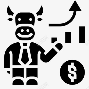 价格说明牛市趋势市场价格图标