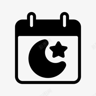 日历设计斋月日历伊斯兰教图标