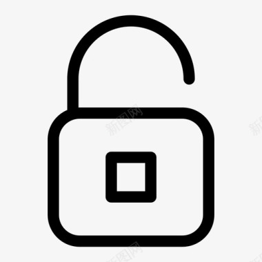 公共标识安全挂锁钥匙保护开放挂锁图标