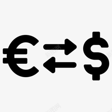 汇率兑换欧元兑美元汇率图标