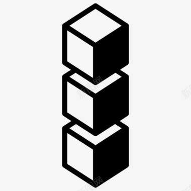 小吃盒子一叠盒子包图标