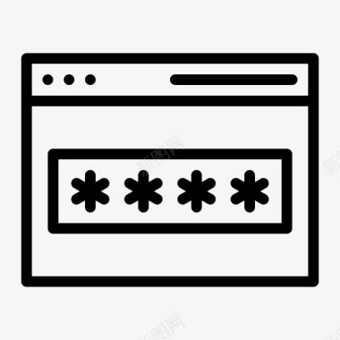 公共标识安全密码浏览器保护图标