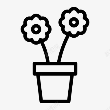 花卉装饰植物图标