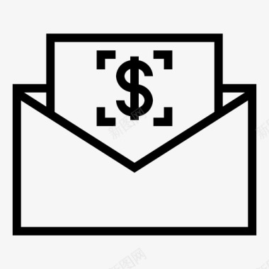 信息电子邮件财务信息图标
