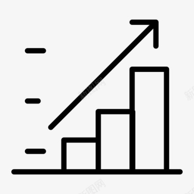 条形图表增长条形图利润图标