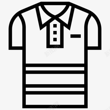 传统元素马球衫服装运动服图标