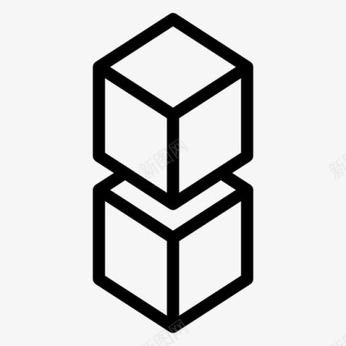 小吃盒子一叠盒子包图标