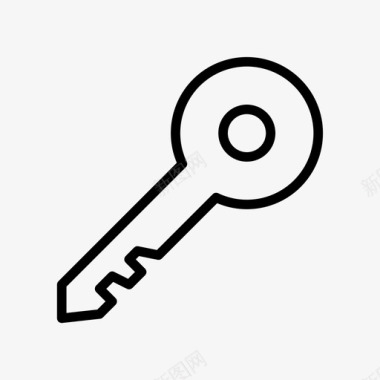 公共标识安全钥匙通道门图标