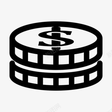 火焰美元图标硬币美元硬币金融图标
