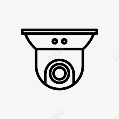 公共标识安全闭路电视摄像机监控隐私图标