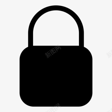 公共标识安全挂锁关闭挂锁钥匙保护图标