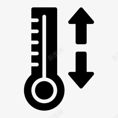 天气符号温度计温度天气符号图标