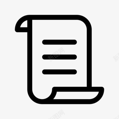 收据纸张文件页面图标