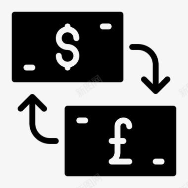 矢量冬季旅游素材货币兑换美元金融图标