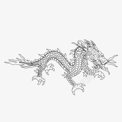 复古中国风龙矢量图底纹图素材