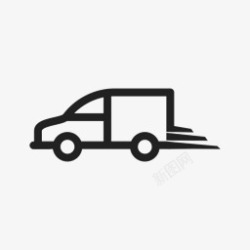 图标icon送达运输物流小车快递素材