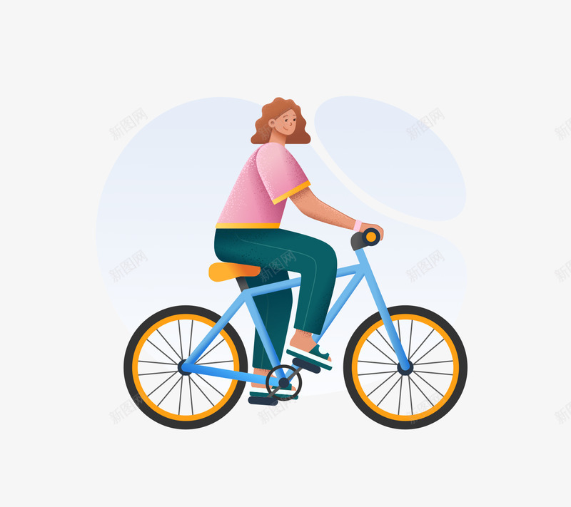 Female Cycling Colorful 42x人物png免抠素材_88icon https://88icon.com 人物