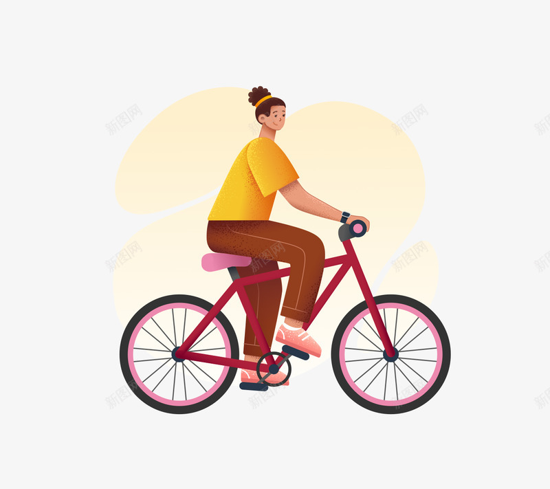 Female Cycling Colorful 22x人物png免抠素材_88icon https://88icon.com 人物