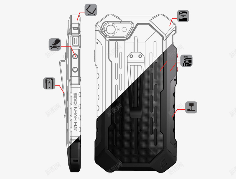 Specifications Diagram Black Ops iPhone 7  7 Plus Case Banner产品窝png免抠素材_88icon https://88icon.com 产品