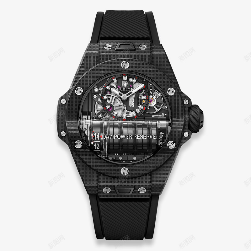 Big Bang MP11 Power Reserve 14 Days 3D Carbon智能穿戴png免抠素材_88icon https://88icon.com 智能 穿戴