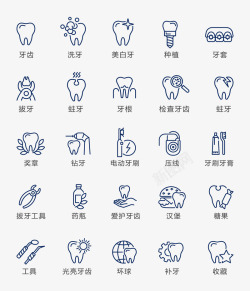 医美口腔及整形图标汇集素材