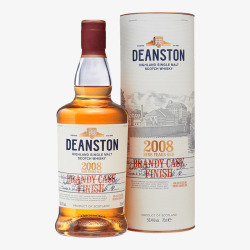 汀斯顿 2008白兰地桶  Deanston The 2008 Brandy Cask Finish 威士忌 Deanston 汀士顿包装设计素材