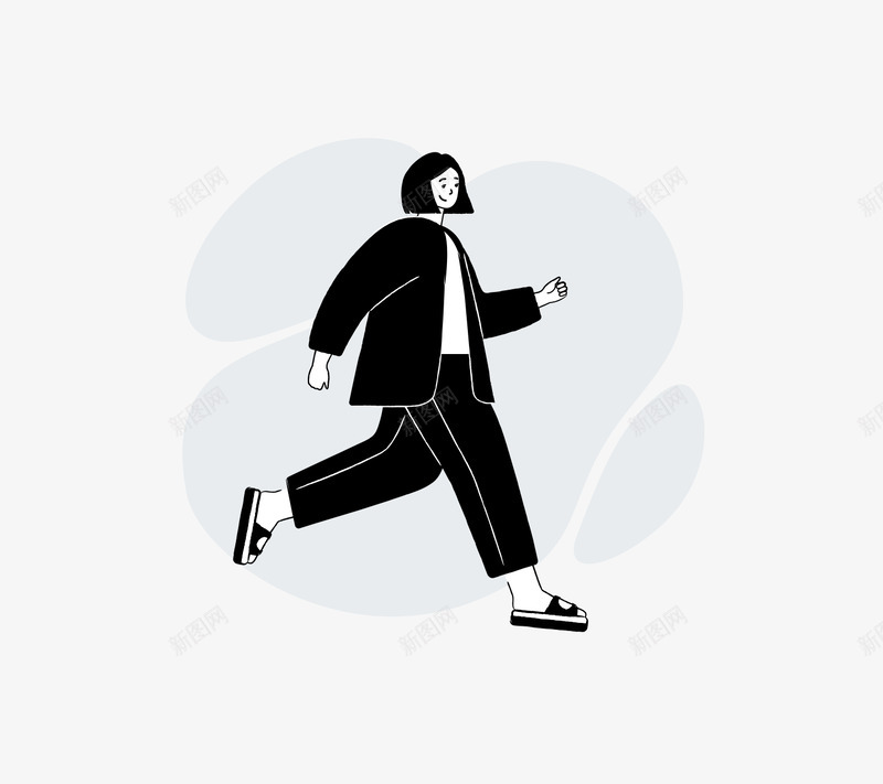 Female Running Duo 42x插画组件参考png免抠素材_88icon https://88icon.com 插画 组件 参考