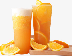 芝士鲜橙汁乌龙素材