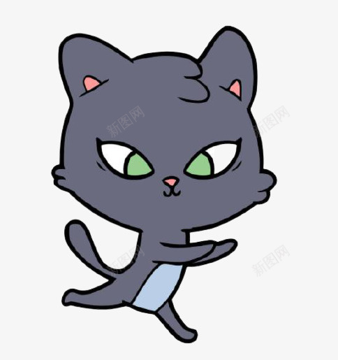 小黑猫黑猫卡通png免抠素材_88icon https://88icon.com 卡通 图片 小黑猫 黑猫