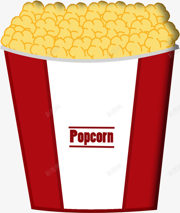 手绘爆米花透明2png免抠素材_88icon https://88icon.com 手绘 爆米花 透明图 popcorn