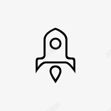 小火箭极速发货火箭icon线性小图标PNG下载图标