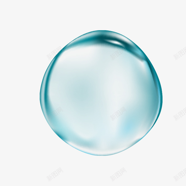 蓝色悬浮气泡png免抠素材_88icon https://88icon.com 元素 气泡 蓝色 透明