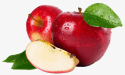 对半切开的苹果切开的新鲜红苹果高清图片