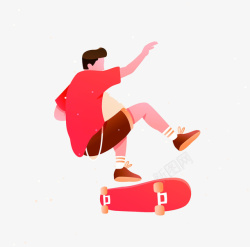 滑板少年玩滑板的少年高清图片