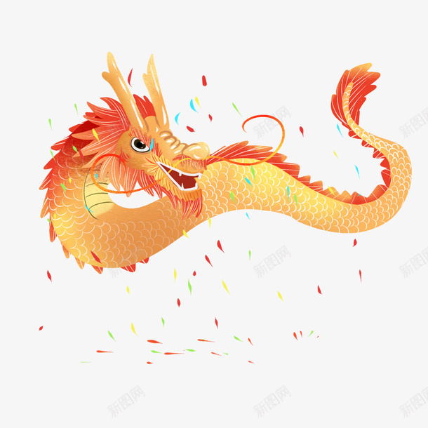 一个新年吉祥龙psd免抠素材_88icon https://88icon.com 吉祥 新年 神龙 祥龙图案 龙