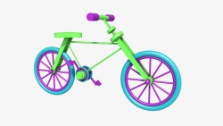 彩色的自行车素材