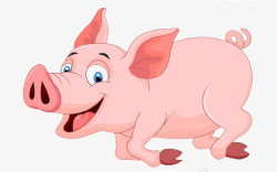 吃得很饱的卡通猪猪卡通小猪卡通动物高清图片