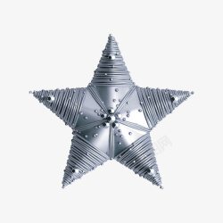 银质感五角星素材素材
