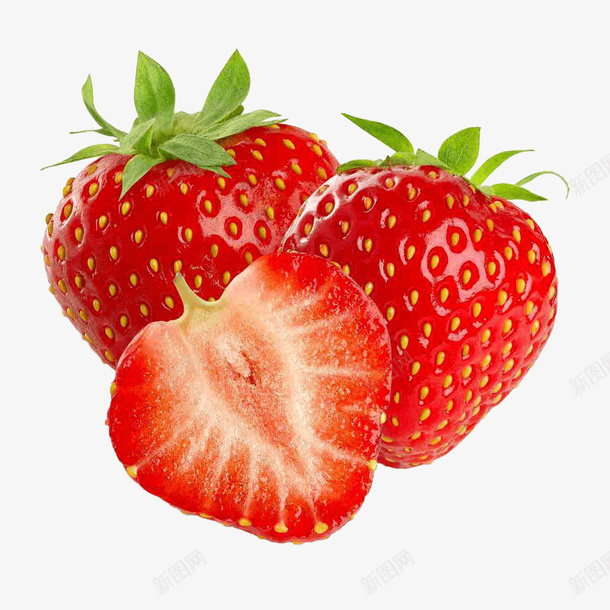 新鲜切开草莓png免抠素材_88icon https://88icon.com 健康 农业 扣好的水果 水果 瓜果 绿色 草莓横切面 蔬菜