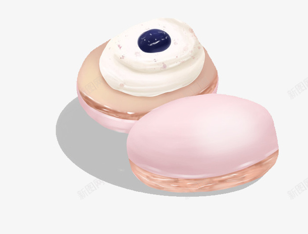 粉色的马卡龙png免抠素材_88icon https://88icon.com 马卡龙 粉色 蓝莓夹心 甜品