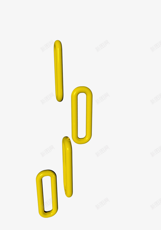 金色的小锁链png免抠素材_88icon https://88icon.com 金色元素 金色锁链 金色 黄色